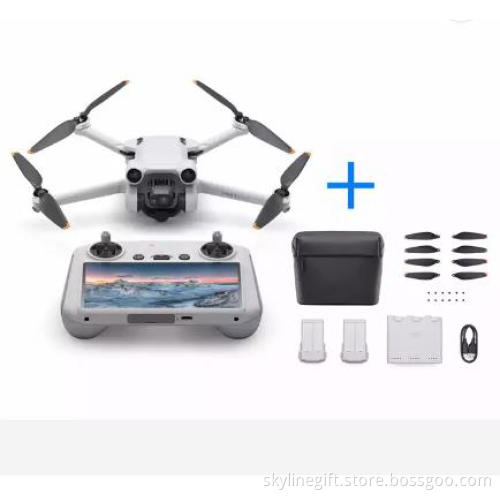 DJI Mini 3 Pro (DJI RC) + fly more kit plus for mini 3 drone with long life battery 34-min Max Flight Time
